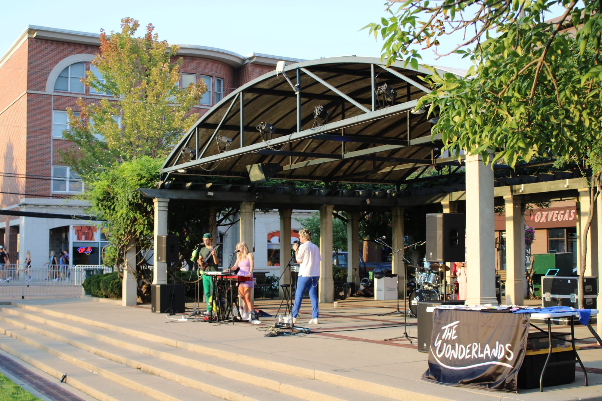 The Wonderlands performing on the stage Uptown