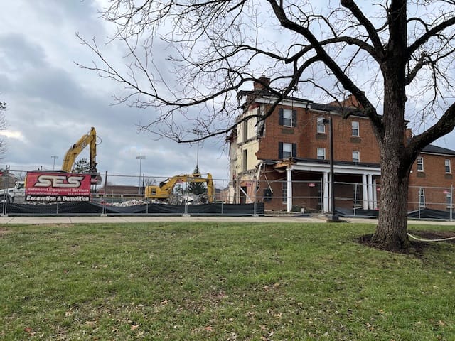 Miami Inn halfway through demolition