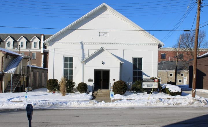 The entrance to Bethel AME Church