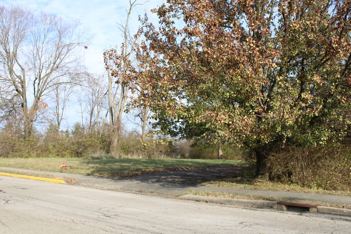 An empty plot of land on Hester Road